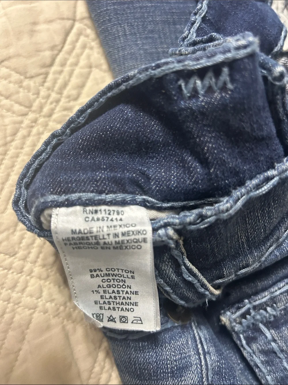 True Religion Slim Straight Faded Blue Jeans
